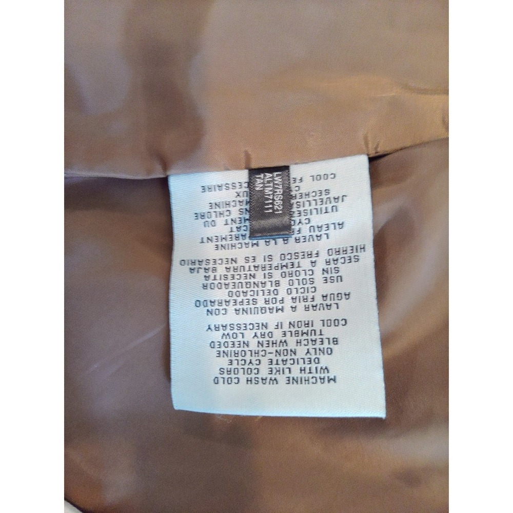 Levi's Womens Tan Faux Suede Moto Biker Jacket Zip Medium - Picture 4 of 5